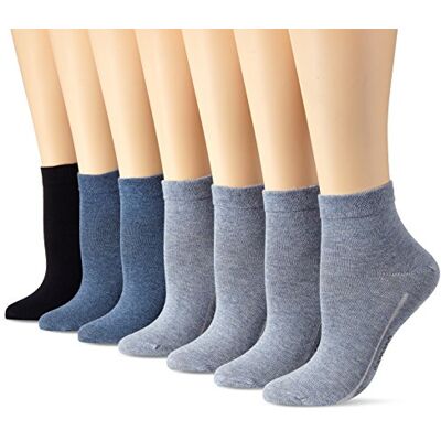 Camano Calzini da donna (confezione da 7) Blu (Denim Mel. 0033). 35-38 Camano Calzini da donna (confezione da 7) Blu (Denim Mel. 0033). 35-38