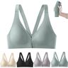 BIRKIM Gathering and Supporting Front Buckle Bra,Comfortable & Convenient Front Button Bra,Seamless V-Shaped Back Lightly Lined Push Up Bra for Women (2XL, Lake blue)