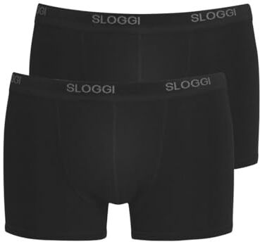 Sloggi Basic Short 2P, Boxer Uomo, Nero (Black), 8