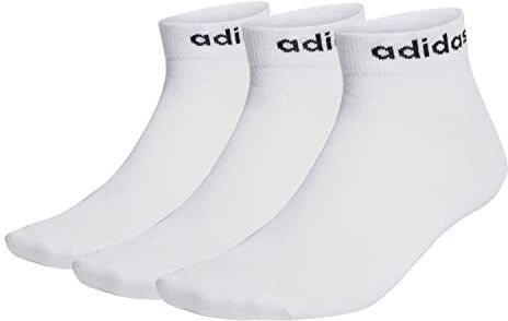 Adidas T LIN ANKLE 3P Calzini Unisex Adulto white/black Taglia KXXL