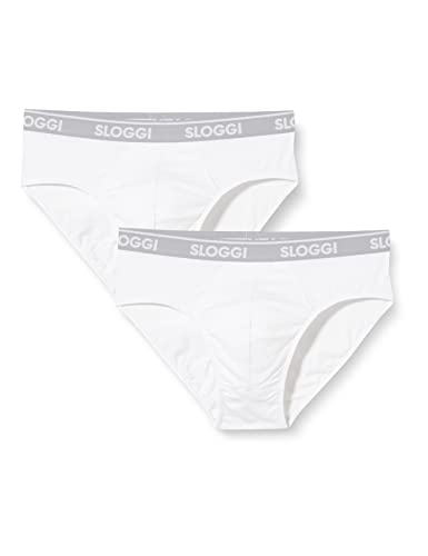 Sloggi men Go Abc H Midi 2p, Slip Uomo, Bianco (White), M