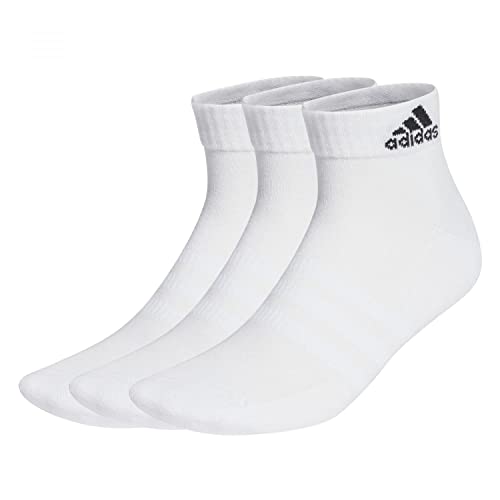 Adidas Cushioned Sportswear 3 Pairs Calzini, White/Black, L