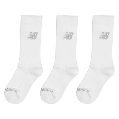 New Balance Sports Cushioned Crew, calze sportive ammortizzate Confezione da 3 pezzi Colore: Bianco Misura S