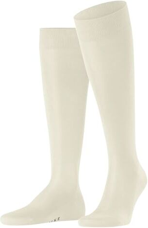 Falke Tiago M KH cotone filo di Scozia al ginocchio tinta unita 1 paio, Calzini lunghi Uomo, Beige (Bone White 2130) ecologico, 39-40