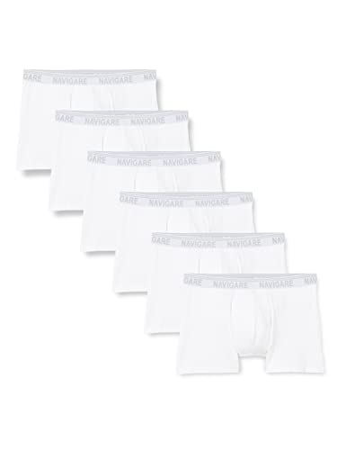 Navigare 573/E Boxer, Bianco, Medium (Taglia produttore:4), Pacco da 6, Uomo