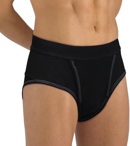 Pavis Erniaslip Slip Uomo per Contenzione di Ernie Inguinali (Nero, XL)