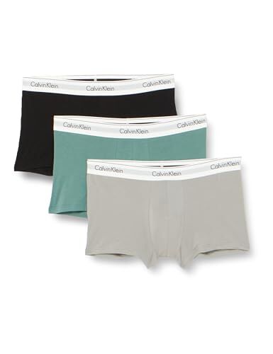 Calvin Klein Boxer Uomo Confezione da 3 Cotone Elasticizzato, Multicolore (Sagebush Green Black Griffin), XXL