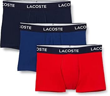 Lacoste Boxer Homme Lotto de 3, Marine/rosso-metilene, M