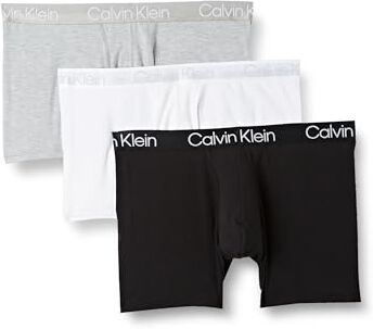 Calvin Klein Trunk Bóxer, White/Black/Grey Heather, S, Uomo