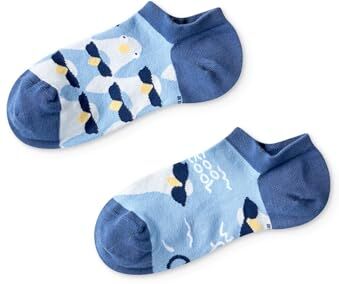 Dedoles Calzini Unisex Donna Uomo & Bambini Calze Cotone con tanti Design divertenti sinistra destra diversi, colore: Blu, disegno: Piccioni stilosi (sneaker), taglia: 43-46