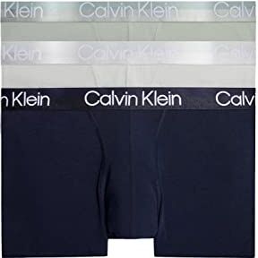 Calvin Klein Boxer Uomo Confezione da 3 Cotone Elasticizzato, Multicolore (Galaxy Gry/Night Sky/Frosted Fern), L