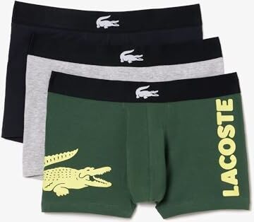 Lacoste -Trunk MEN-5H1803-00, Verde Scuro/Giallo Fluo/Grigio Scuro/Grigio Chine, M