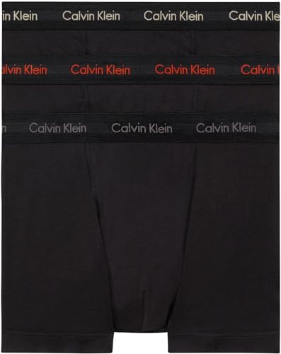 Calvin Klein Trunk 3pk  Boxer, Nero (B- Cher Ks, Eiffle Twr, Moss Gr Lgs), M Uomo