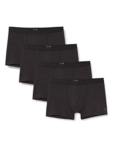 LOVABLE LVB Boxer Multipack in Cotone Uomo x4, Nero per 4, 4/M