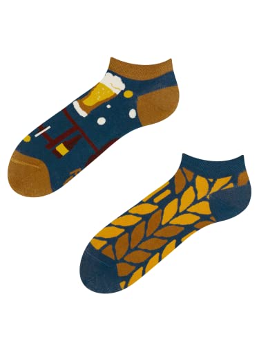 Dedoles Calzini Unisex Donna Uomo & Bambini Calze Cotone con tanti Design divertenti sinistra destra diversi, colore: Multicolore, disegno: Pausa Birra (alla caviglia), taglia: 43-46