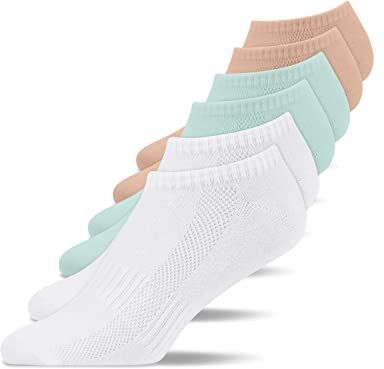 Snocks Calze Uomo Donna Corte Fantasmini Cotone Organico Taglia 43-46 Colore Mix (Bianco/Azzurro chiaro/Rosa) Calzini per Donna Uomo Calze Uomo Sneaker Unisex