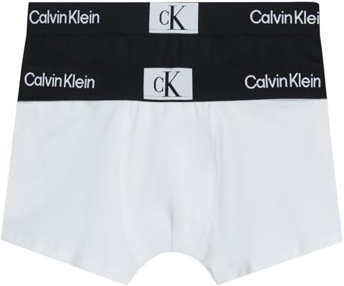 Calvin Klein 2 Pezzi Baule Trunk, Pvhwhite/Pvhblack, 10-12 Bambini e Ragazzi