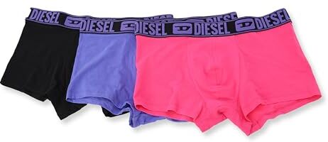 Diesel Umbx-damienthreepack, Boxer Uomo, Multicolore (E6820-0jgaw), S (Pacco da 3)