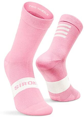 SIROKO Calze da Ciclismo  M-L Rosa bubblegum