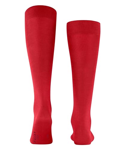 Falke Tiago M KH cotone filo di Scozia al ginocchio tinta unita 1 paio, Calzini lunghi Uomo, Rosso (Scarlet 8228) ecologico, 43-44