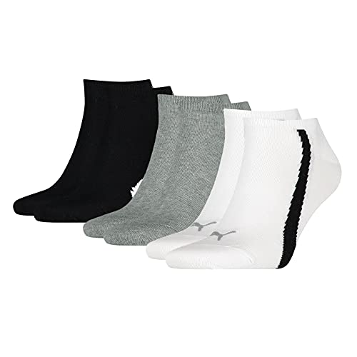 Puma Sneaker, Calzini Unisex Adulto, Bianco/Grigio/Nero, 35-38