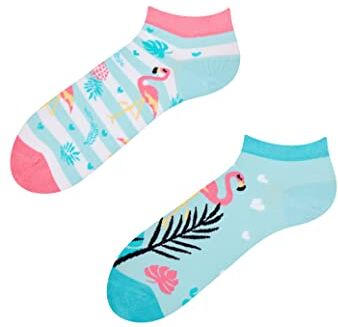 Dedoles Buonumore Calzini alla Caviglia Donna e Uomo Calze Corti Cotone Taglio Basso (43-46, Love Flamingos Ankle)