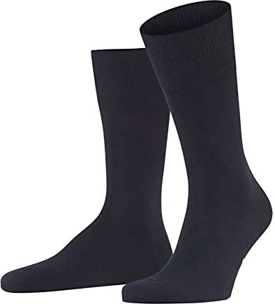 Falke Airport M SO lana cotone tinta unita 1 paio, Calzini Uomo, Blu (Dark Navy 6370), 39-40