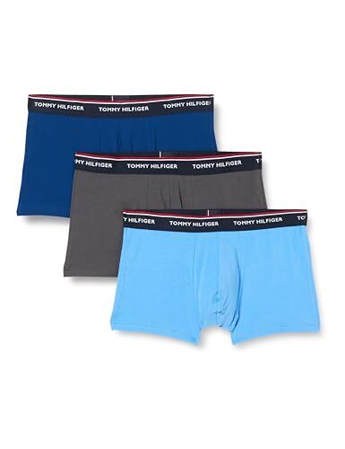 Tommy Hilfiger Uomo Pantaloncino Boxer Confezione da 3 Intimo, Multicolore (Blue Spell/Anchor Blue/Dark Ash), M