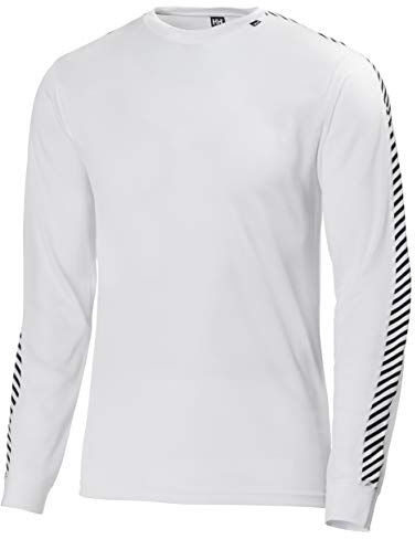 Helly Hansen Uomo Maglia Termica HH Lifa Stripe Crew, L, Bianco