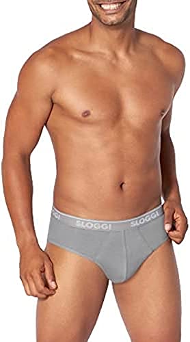 Sloggi GO ABC Midi 6P, Slip Uomo, Grigio (Stone Grey), XXL