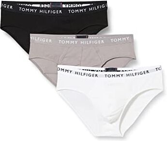 Tommy Hilfiger Slip Uomo Confezione da 3 Intimo, Multicolore (Black/Sublunar/White), S