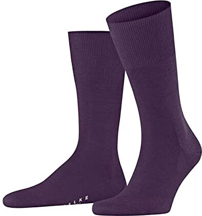 Falke Airport M SO lana cotone tinta unita 1 paio, Calzini Uomo, Blu (Wine Berry 8860), 39-40