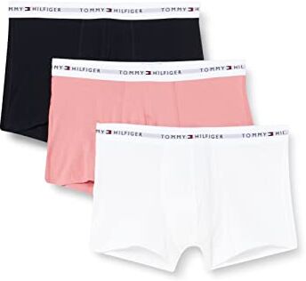 Tommy Hilfiger 3p Trunk, Uomo Boxer, Multicolore (Desert Sky/Flora Pink/White), XL