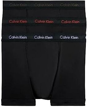 Calvin Klein Trunk 3pk  Boxer, Nero (B-pwr Plm, Fusc Bry, Element Htr Wb), M Uomo