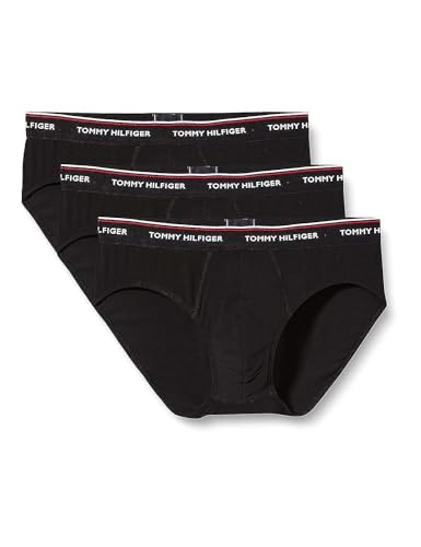 Tommy Hilfiger 3P Brief 1U87903766 Slip, Nero (Black), XL (Pacco da 3) Uomo