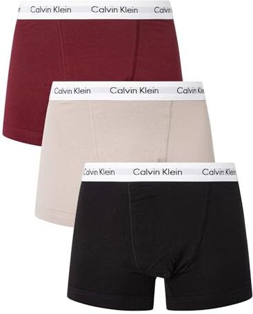 Calvin Klein Trunk 3pk  Boxer, Multicolore (Bl, Twn Pt, Porpoise W/ White Wbs), XL Uomo