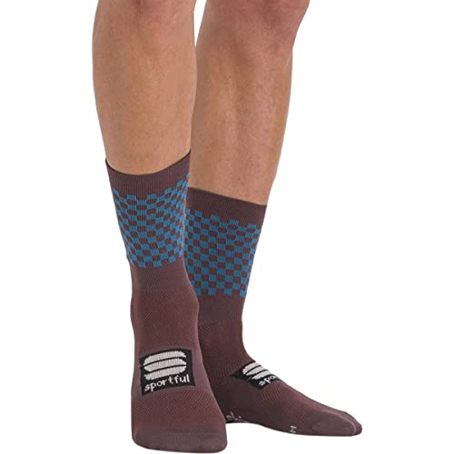 Sportful 1123045-623 CHECKMATE SOCKS Calzini Unisex HUCKLEBERRY M/L