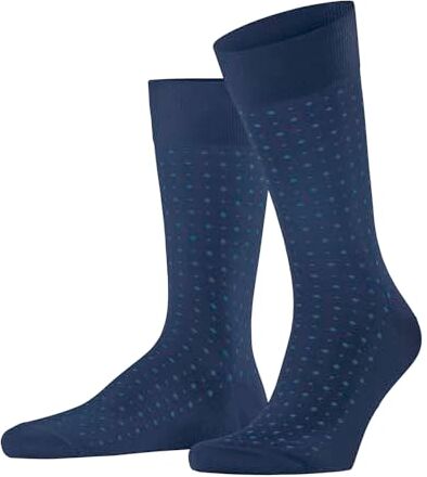 Falke Tiago M SO cotone filo di Scozia fantasia 1 paio, Calzini Uomo, Blu (Royal Blue 6000) motivo a punti, 41-42