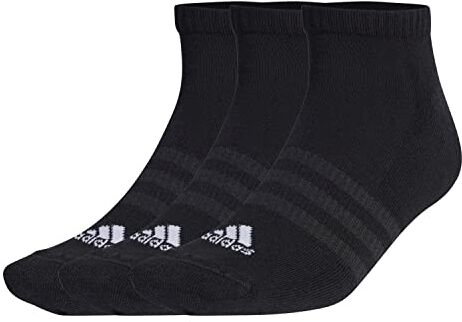 Adidas Cushioned Sportswear 3 Pairs Calzini Invisible/Sneaker, Black/White, M