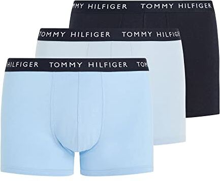 Tommy Hilfiger 3P Trunk Boxer, Uomo, Multicolore (Vessel Blue/Breezy Blue/Desert Sky), M