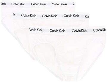 Calvin Klein Slip Hipster Uomo Confezione da 3 Cotone Elasticizzato, Bianco (White), L