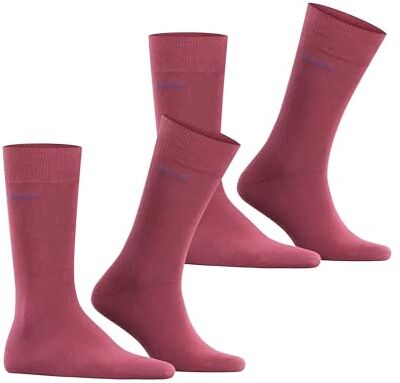 Falke ESPRIT Basic Uni 2-Pack M SO cotone tinta unita confezione di 2 paia, Calzini Uomo, Rosso (Shadow Red 8138), 39-42