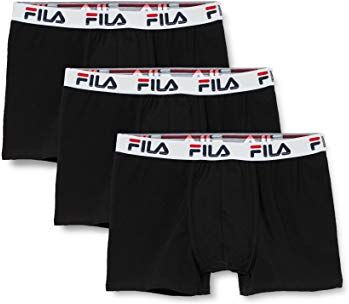 Fila FU5016/3 Uomini Boxers, M, Nero, 3 Pezzi