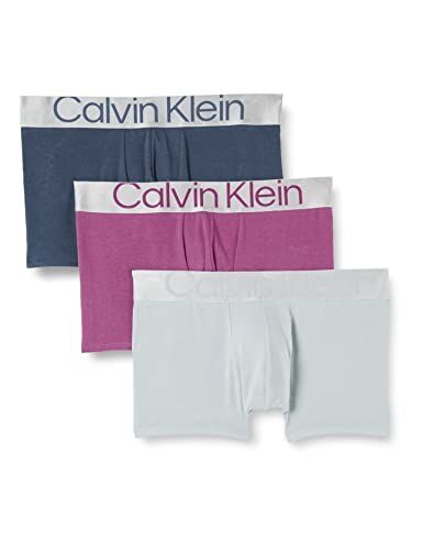 Calvin Klein Trunk Bóxer, Amethyst/Silver Springs/Crayon Bl, S, Uomo