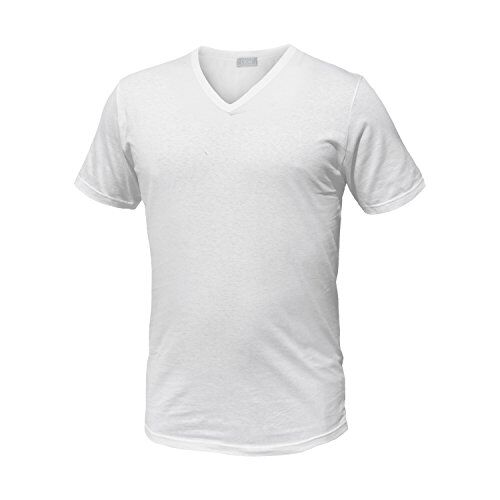 Liabel Pack 6 T-Shirt Manica Corta Cotone Bianco Assortito Art.4428 (6 Pack Scollo V. Bianco 7 / XXL)