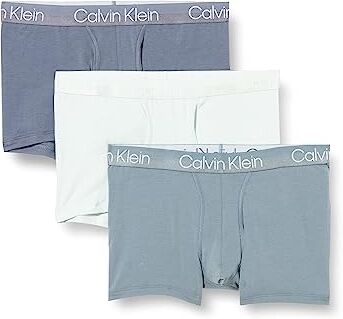 Calvin Klein Boxer Uomo Confezione da 3 Cotone Elasticizzato, Multicolore (Beloved Bl/Asphalt Gry/Dragon Fly), M