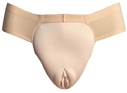 BIMEI Seamless Underwear Camel Toe Control Panty Gaff, Crossdresser, Transgender, TG, Crossdresser Panty Man 900SW (S, Beige)