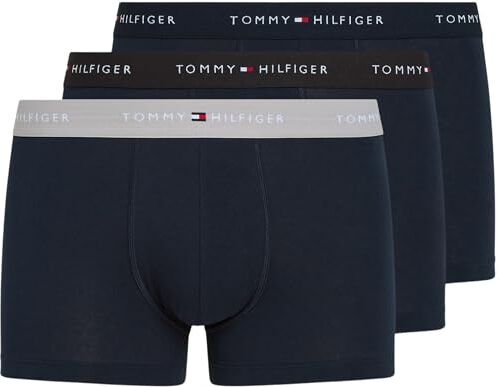 Tommy Hilfiger Uomo Pantaloncino Boxer Confezione da 3 Intimo, Multicolore (Des Sky/Black/Grey Htr), M