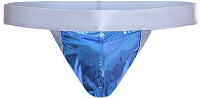 Es E-036 Uomo Tanga String Finta Pelle Verniciata Wetlook T-Back Bulge Pouch Mutande Underwear Slip 8 Colori