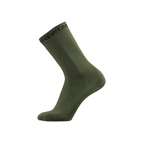 GORE WEAR Essential Socks, Calze Unisex Adulto, Verde Utilitario, 38-40